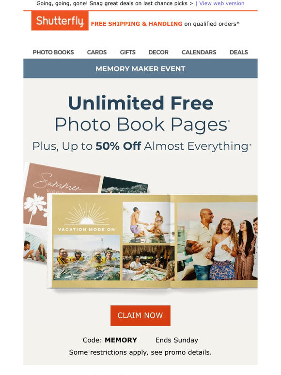 Shutterfly CODE APPROVED You ve Scored FREE Unlimited Photo Book 