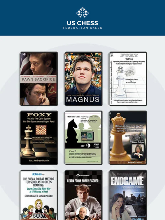 Buy 3, Get 1 Free DVD from US Chess Sales