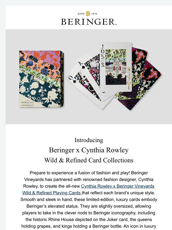 Introducing | Beringer x Cynthia Rowley