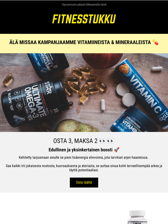 Osta 3, maksa 2 - vitamiinit & mineraalit