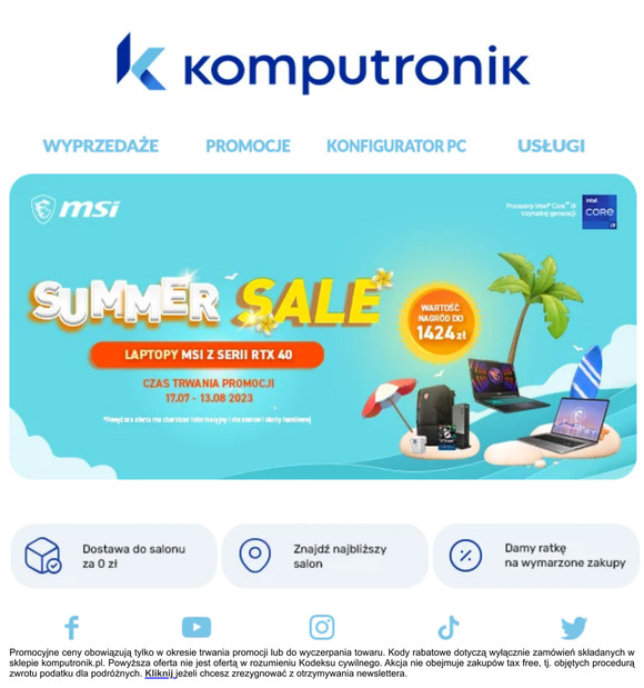 Kup promocyjnego laptopa MSI i odbierz gadżety!