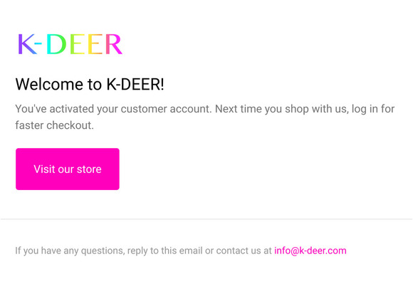 Customer account confirmation