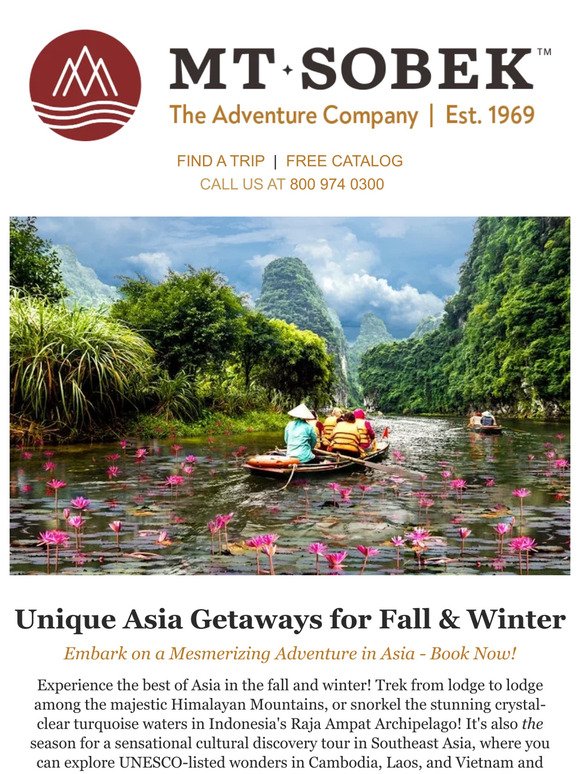 Unique Asia Getaways This Fall & Winter!