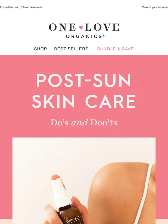 ☀️Do’s & Don’ts of Post-Sun Skin Care ☀️