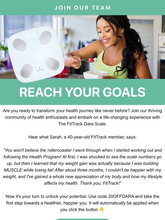 🌟 Join Our Thriving Community! Get 20% Off FitTrack Dara 🌟