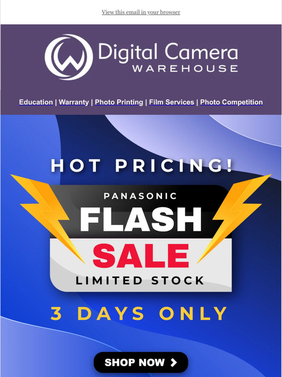 ⚡ Panasonic 3-Day Flash Sale Starts Now!