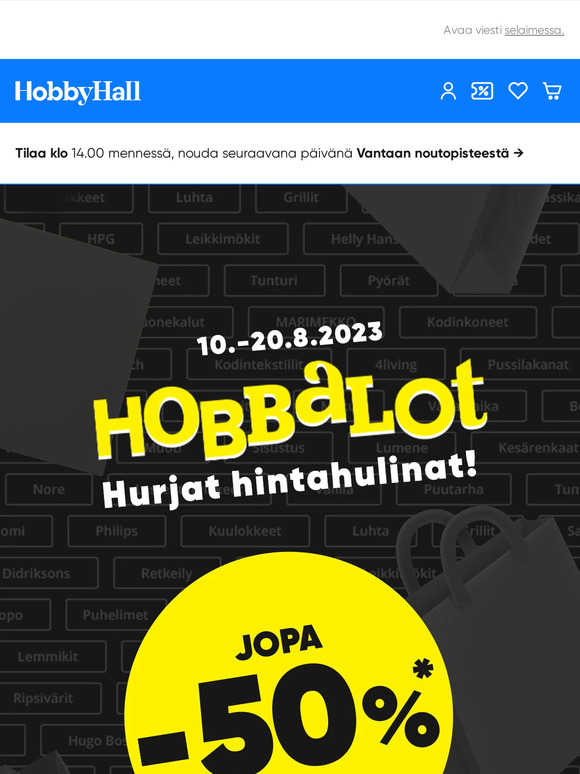 3...2...1..Hobbalot 💛 Jopa -50%*