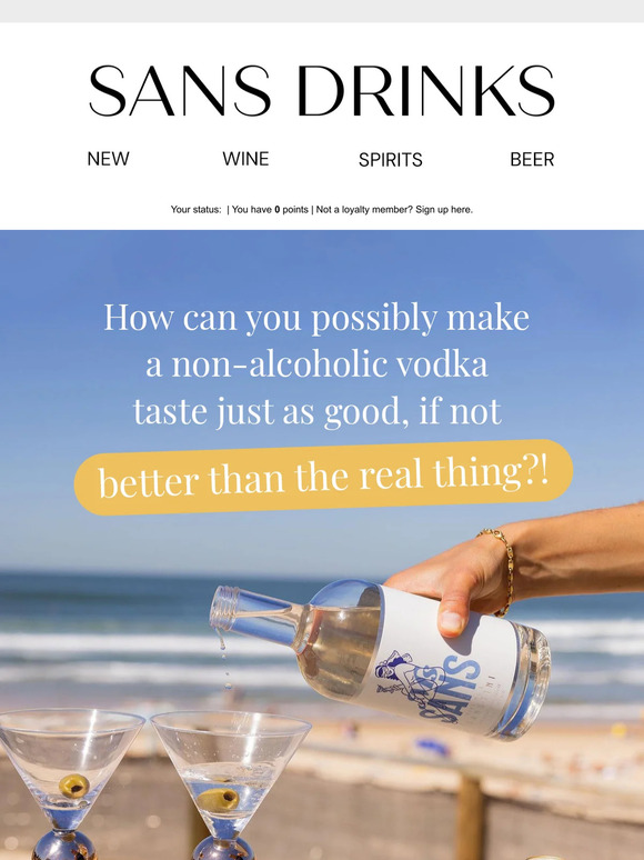 sansdrinks What makes this NonAlcoholic Vodka so highly reviewed