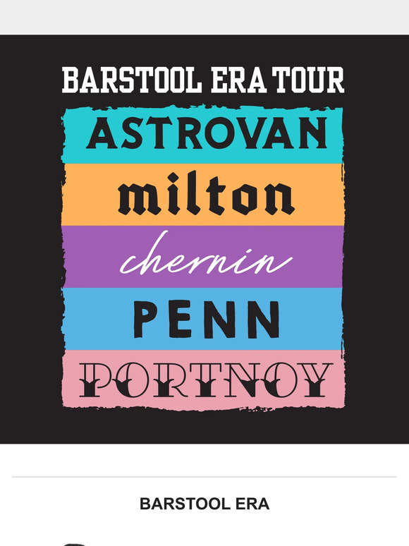 Barstool The Barstool Era Tour Milled