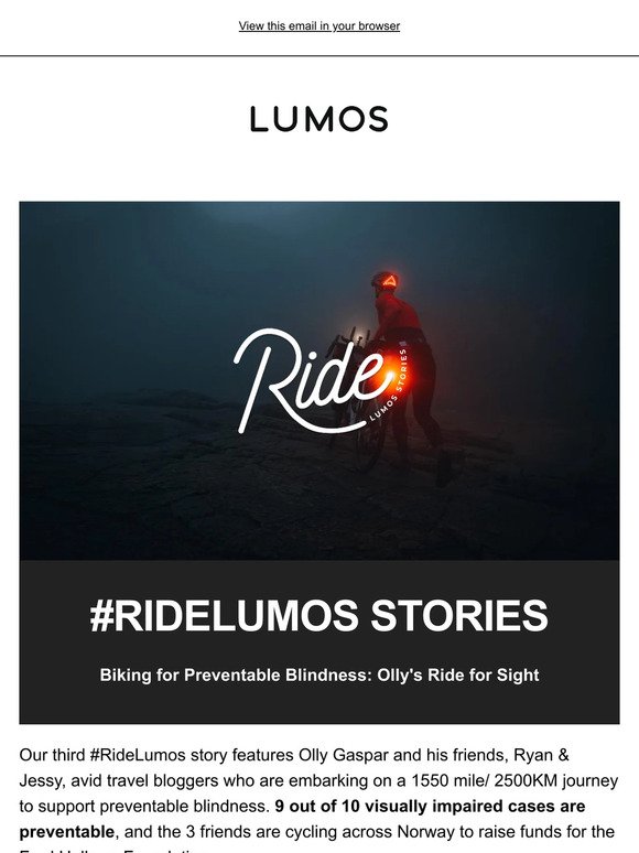 📬 Lumos Monthly: How Cycling Prevents Blindness