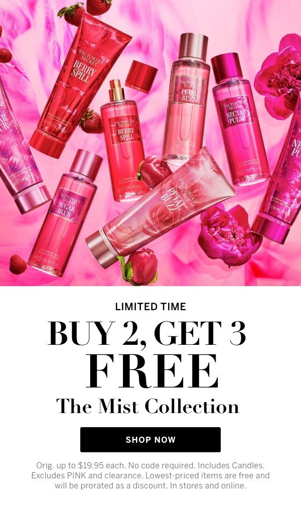 8 Aug 2022: Victoria's Secret Online Mists & Lotions Promotion 