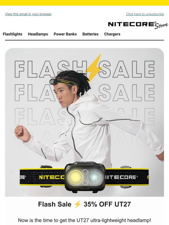 Flash Sale ⚡ 35% Off Nitecore UT27 Dual Beam Headlamp