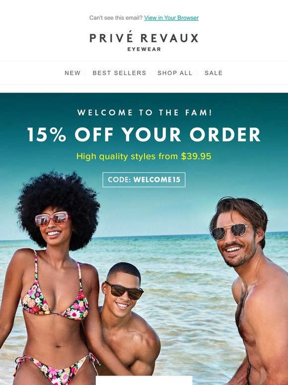 You’re In! Here’s 15% Off