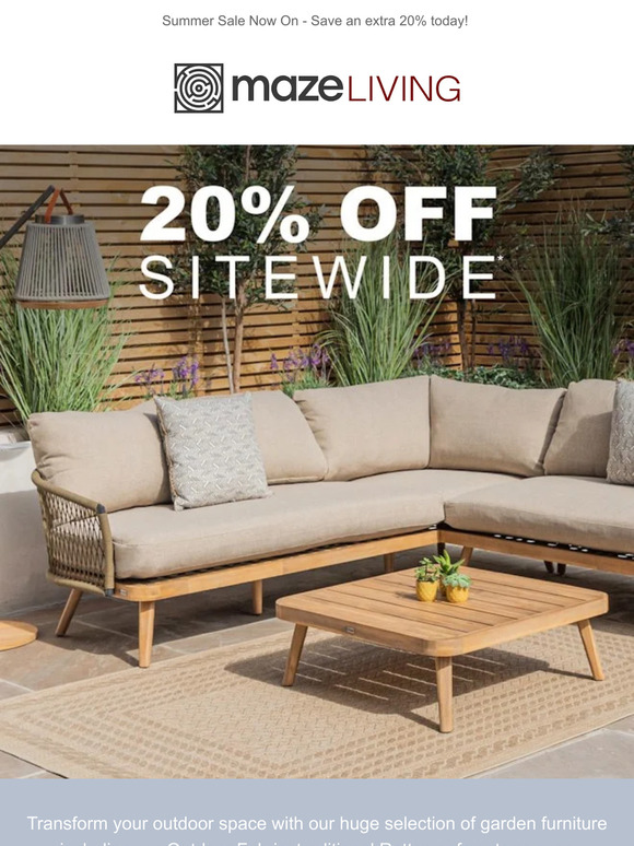 Summer Sale Now On - Save 20% off today