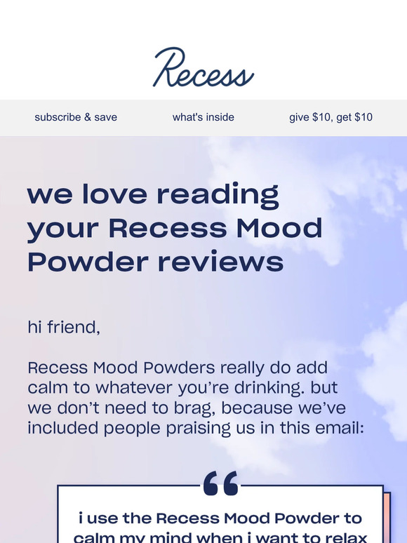 the Recess Mood Powder fans have spoken