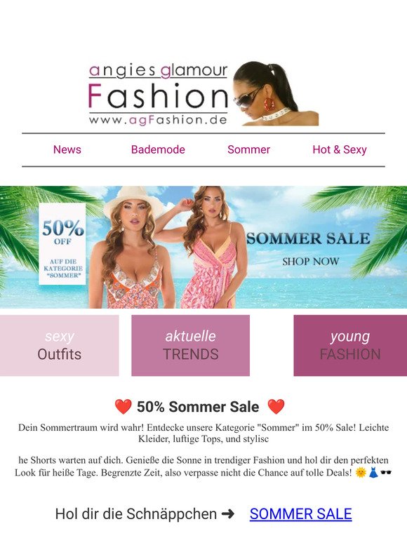 agFashion.de: 💥 50 % Sommer Sale 💥 - Jetzt zugreifen und sparen!