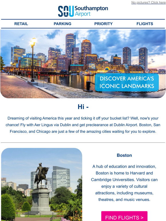 Southampton Airport: Discover America's iconic landmarks with ...