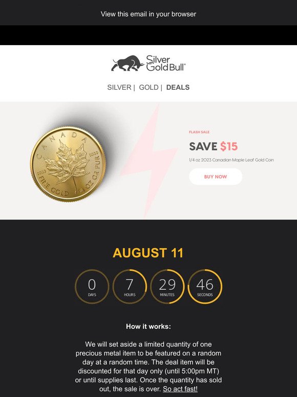 Flash Sale: 1/4 oz 2023 Canadian Maple Leaf Gold Coin | Royal Canadian Mint⚡⚡⚡