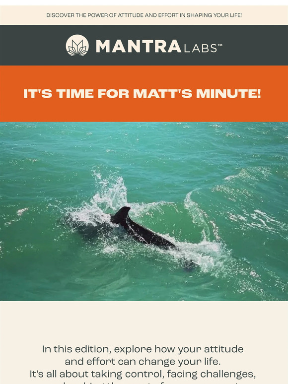 Matt's Minute: How Your Attitude and Effort Can Change Your Life! 🕒