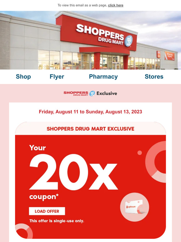LOAD your EXCLUSIVE 20x coupon now!