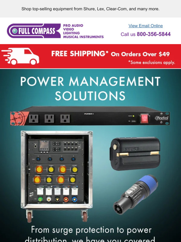 Full Compass Power Management Solutions For Any Scenario Milled