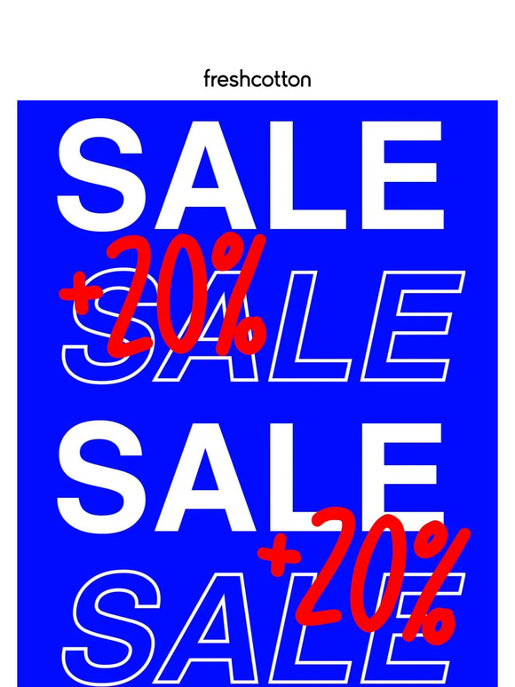 This weekend: 20% extra off all sale items 💥