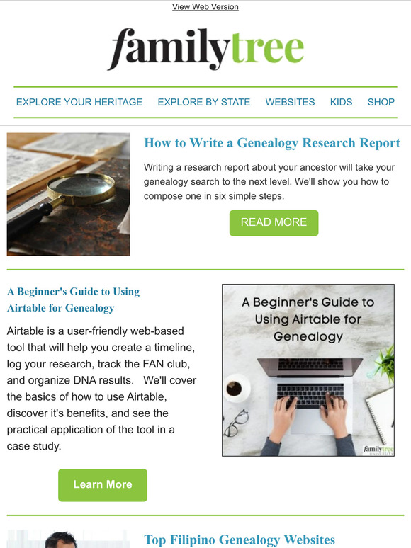 how to write a genealogy research report