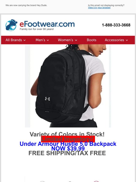 UA Backpack Flash Sale - Back to School Sale + No Tax/Free Shipping!