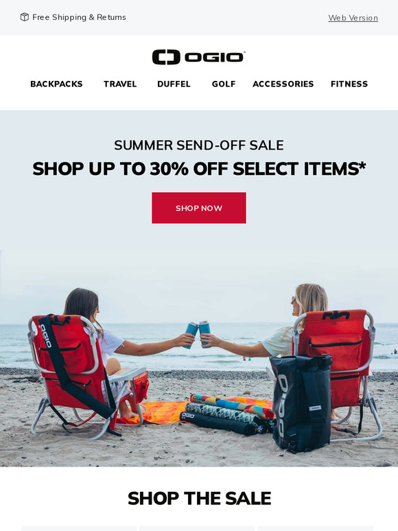 Goodbye Summer, Hello SAVINGS! Up To 30% Off Select Items!