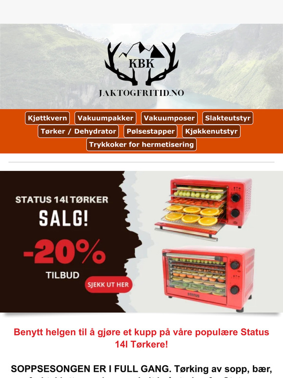 💥HELGETILBUD Status 14 liter Tørkere!💥
