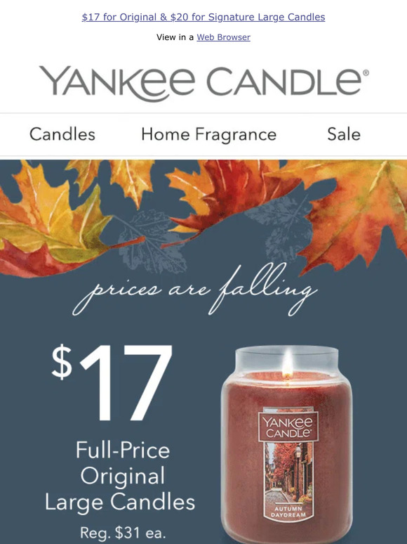 Hurry! Tons of Yankee Candle's most popular scents are 50% off at