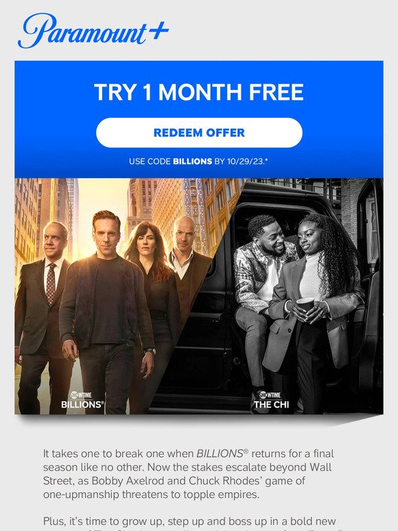 How do I redeem my Paramount+ promo or coupon code?