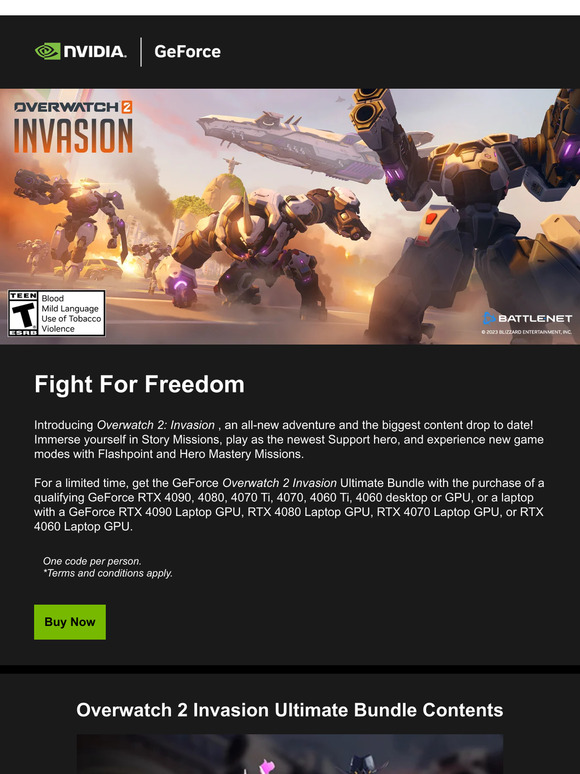 NVIDIA Launches Overwatch 2: Invasion Ultimate GeForce RTX 40 Series Bundle