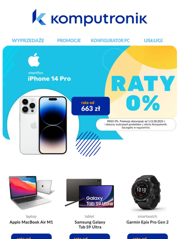 Raty RRSO 0% na iphona i nie tylko! Sprawdź!