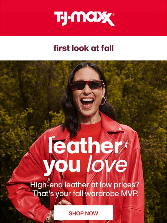 TJ Maxx FIRST LOOK Luxe leather (for less) Milled