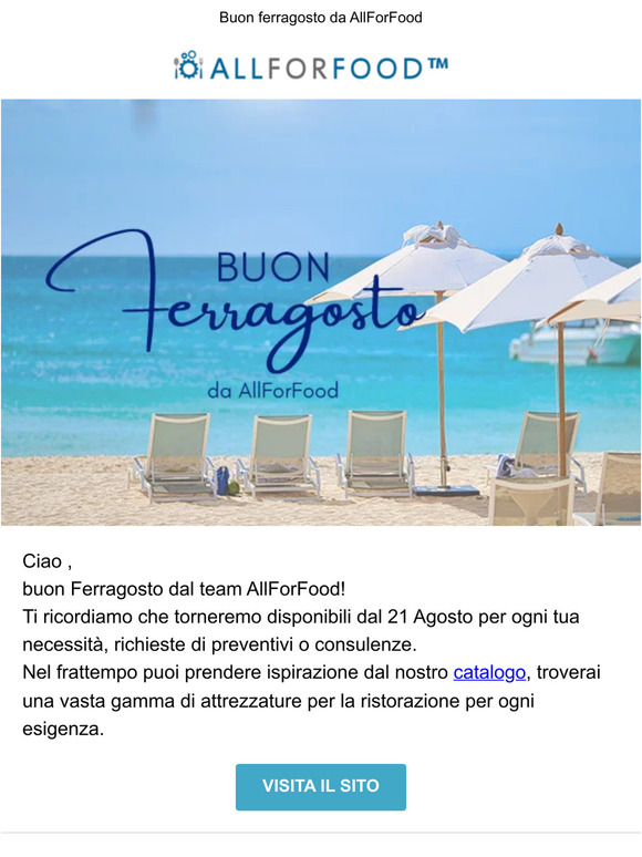Felice Ferragosto da AllForFood