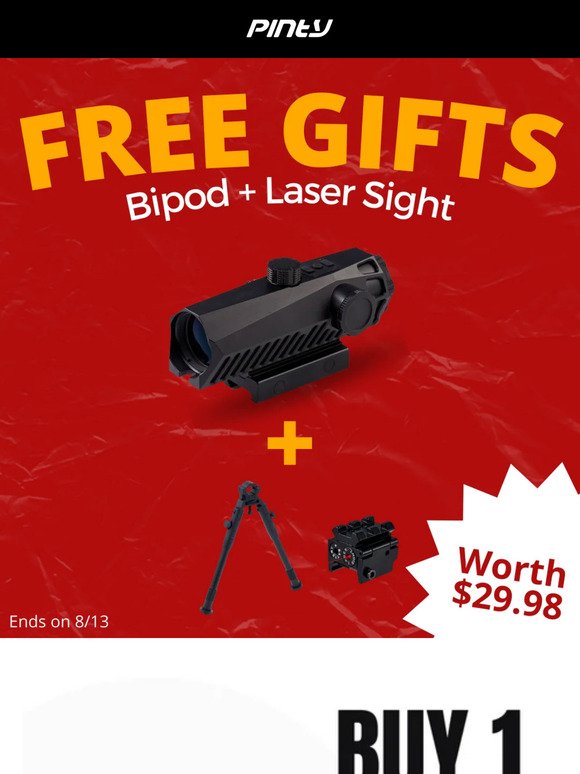 FLASH SALE: Free Bipod & Laser Sight on a Rifle Scope Purchase