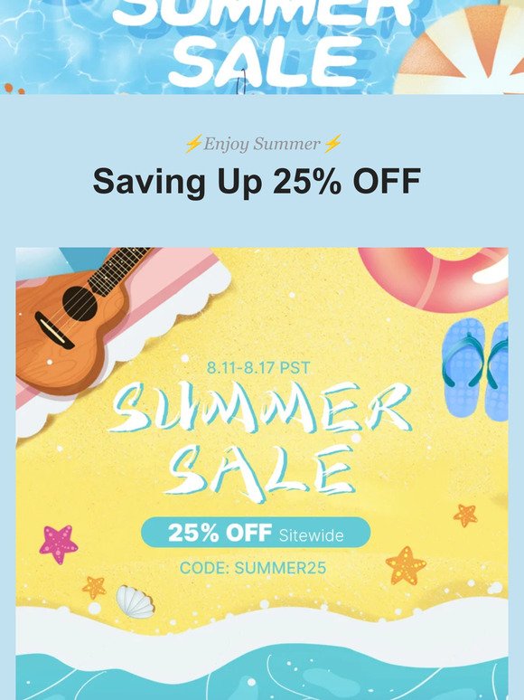 25%OFF|COME ON SUMMER SALE🙌