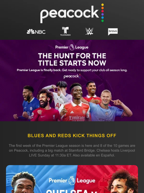 Peacock TV Premier League kicks off! ⚽️ Milled