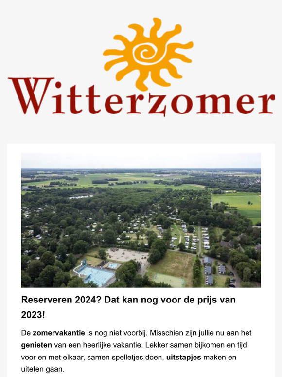 Reserveer snel je vakantie 2024 voor de prijs van 2023!