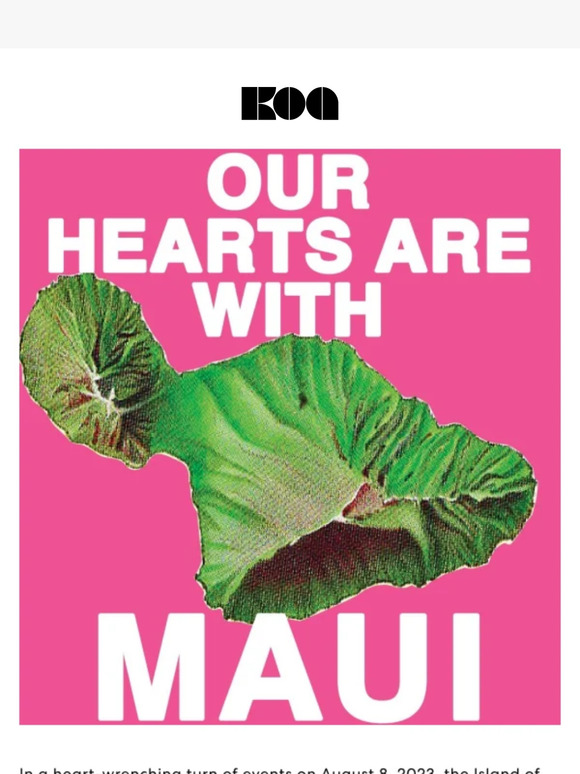 Our Hearts Are With Maui