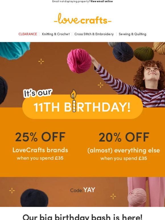 It's our birthday! Here's 20% off sitewide to celebrate 🎉