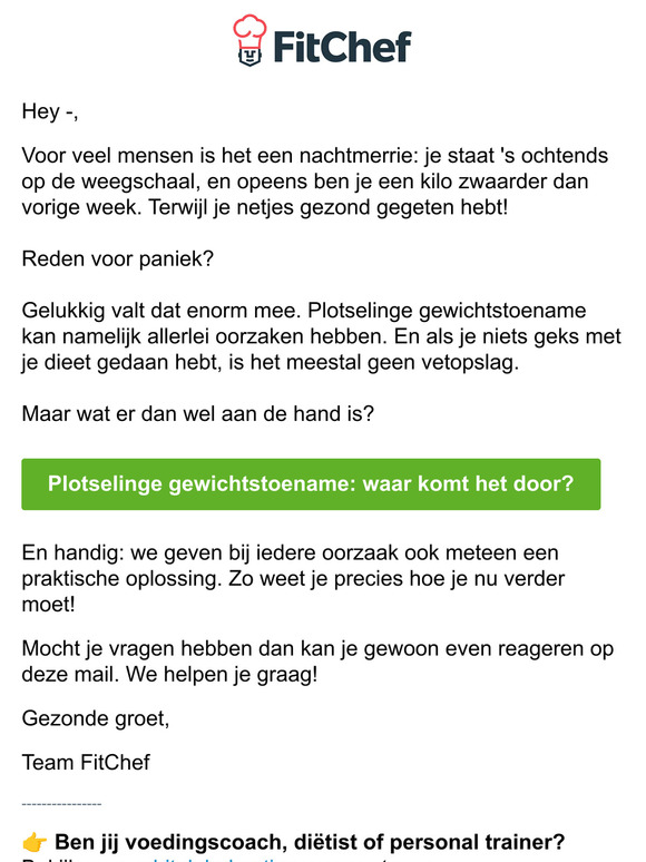 Plotselinge gewichtstoename: waar komt het door?