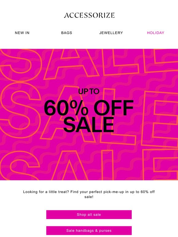 Surprise! Up to 60% off sale