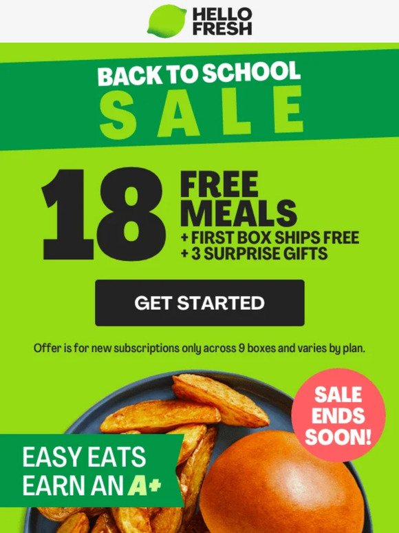 18 FREE MEALS✏️ Easy eats earn an A+
