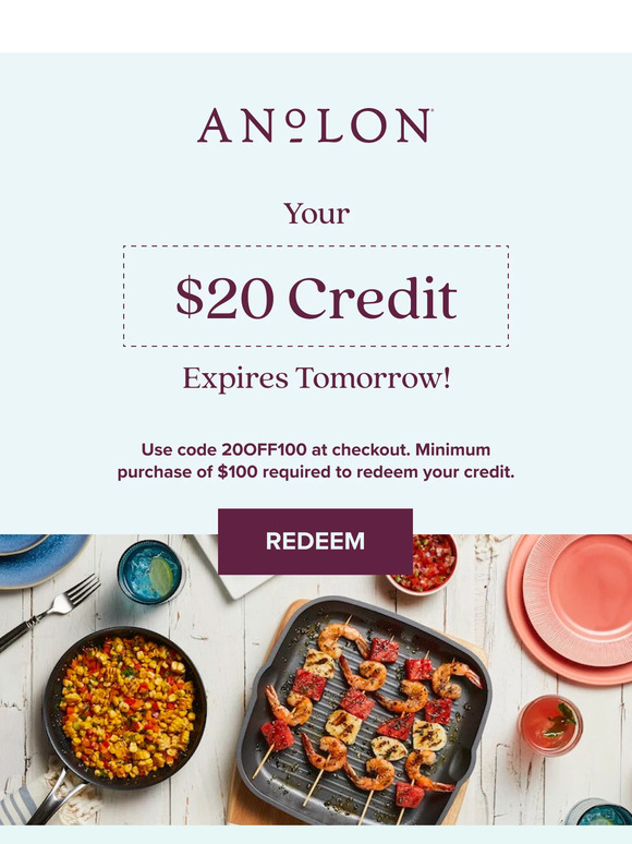 ⏰ Your $20 Credit Expires Tomorrow!