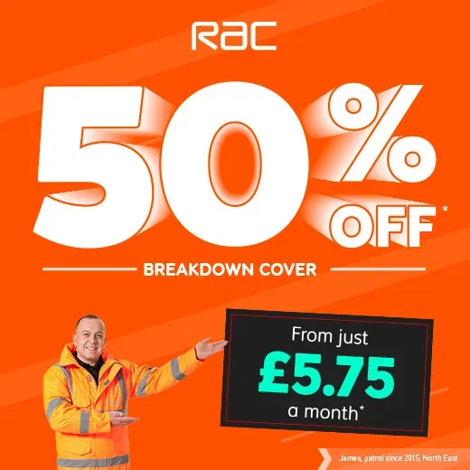 Get 50% off breakdown cover