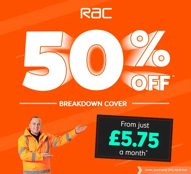 Get 50% off breakdown cover