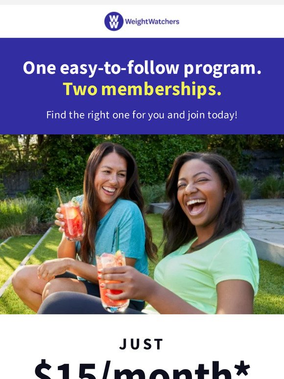 1 program, 2 memberships to choose from