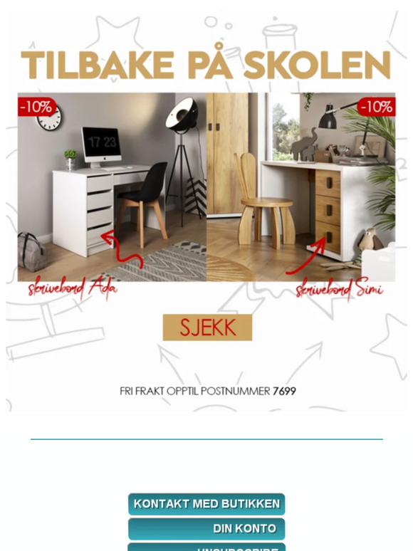 Skap, Lær og Spar: Skrivebord -10% i Kampanje for Skoleåret
